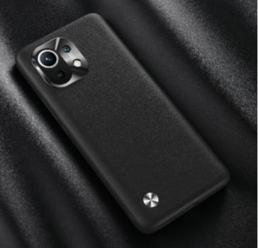 SmartDevil - Xiaomi mi 11 Plain Leder Case - Schwarz